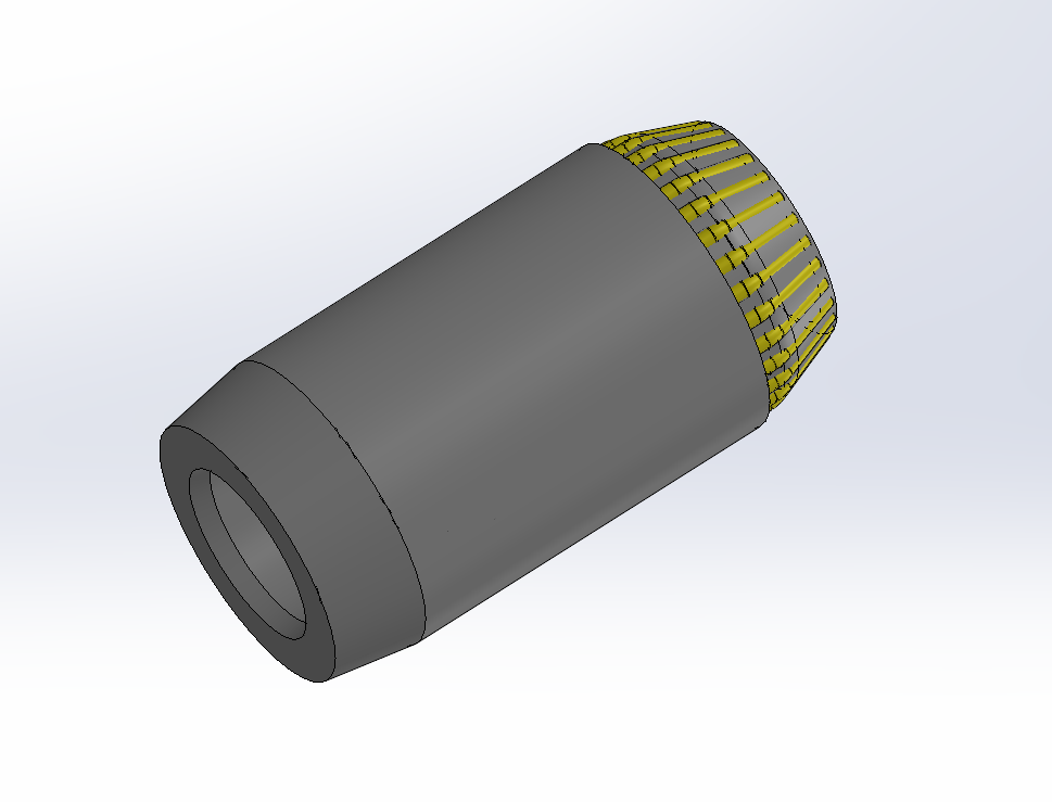 2-1/2 in PW swab cup segmented metal core assembly