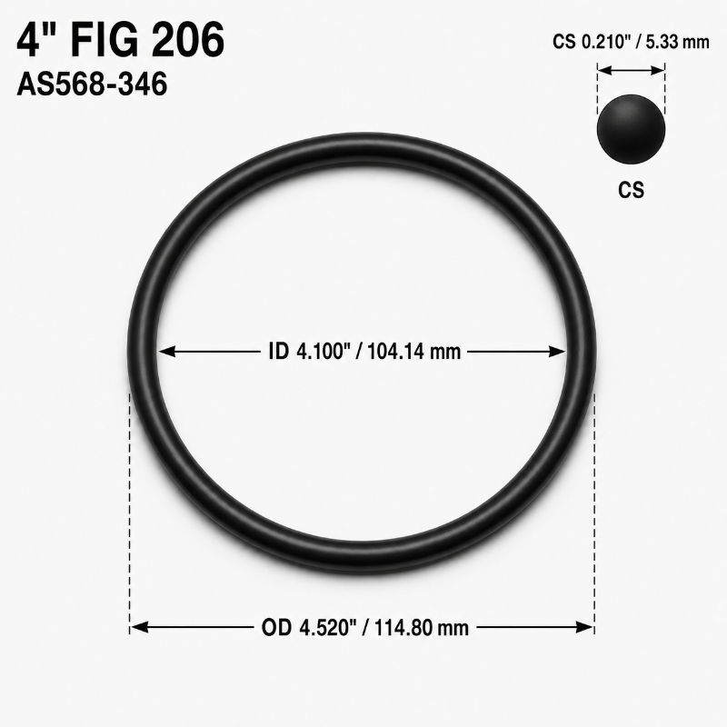AS568-346 O-Ring / Sealing Ring for 4" FIG 206