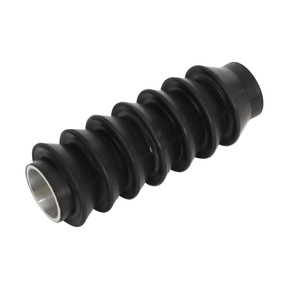 Black corrugated rubber sleeve profile