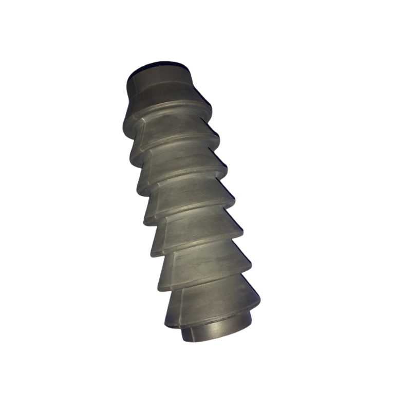 Single twist-on sucker rod guide showing the helical vane profile