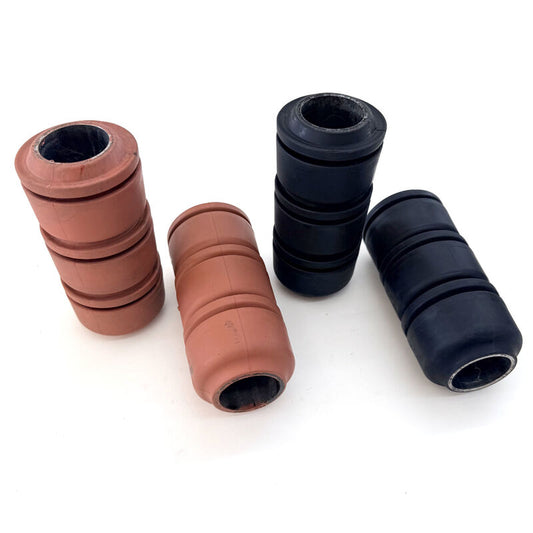 Four 2-1/2 in light-to-medium load multi-lip swab cups on a white background