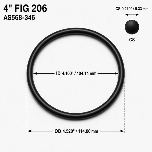 AS568-346 O-Ring / Sealing Ring for 4" FIG 206