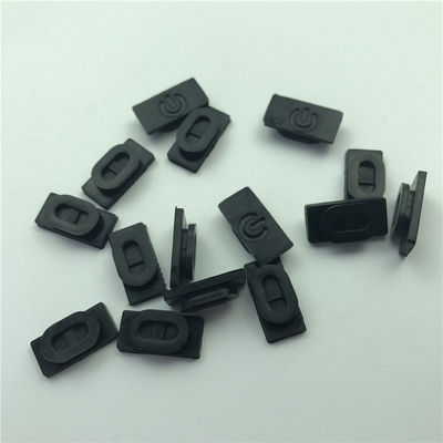 Custom molded silicone rubber keypad buttons with power symbols
