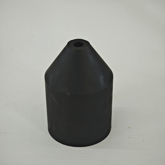 Black conical Double EE CL oil saver rubber on a light background