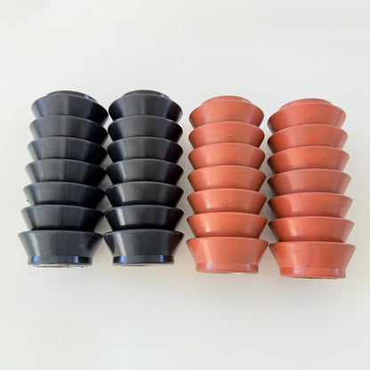 Black and red 2-1/2 inch BV-type swab cups