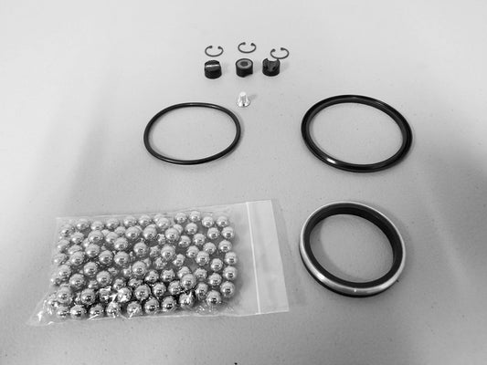 4 in 15K FlowValve-style swivel joint repair kit with seal rings, steel balls and retaining components