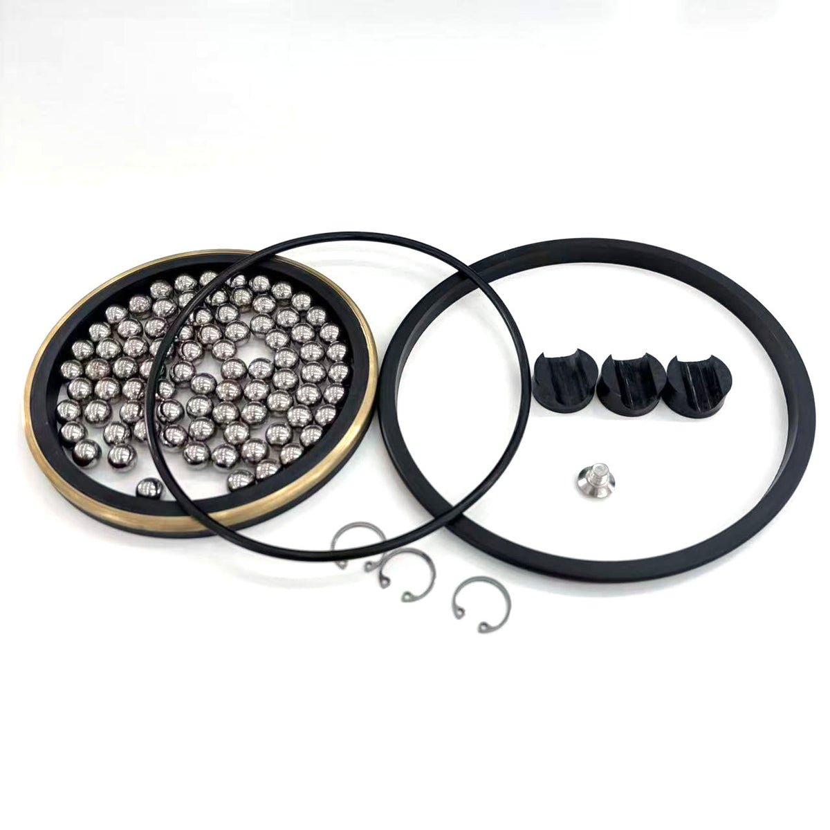 4 in 15K Forum-style swivel joint repair kit with seal rings, steel balls and retaining components