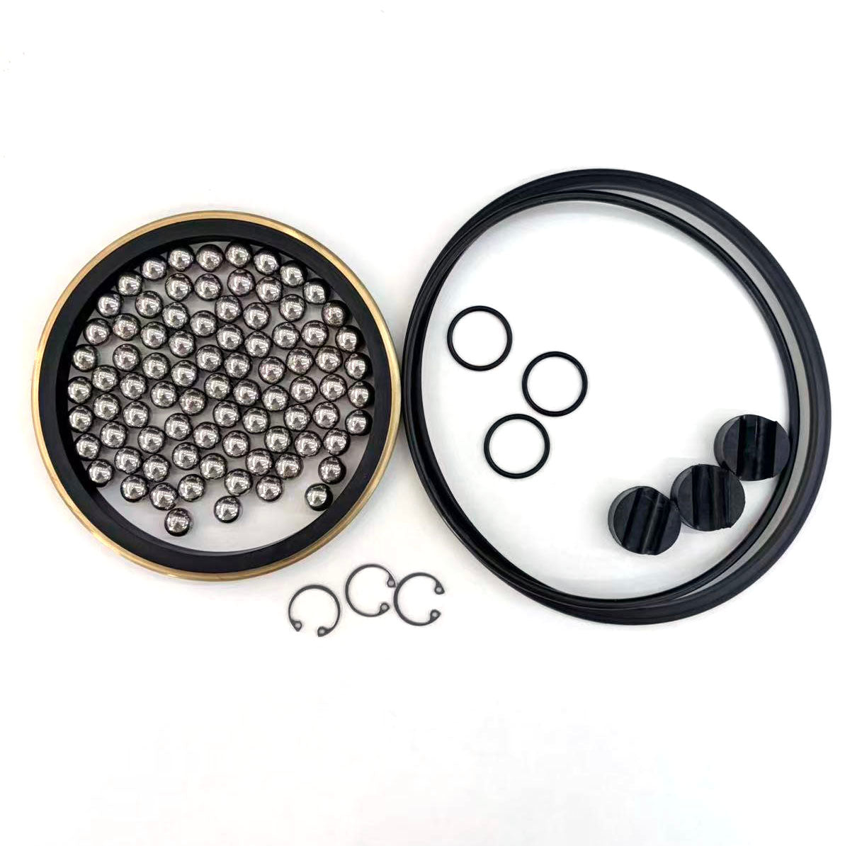 4 in 15K Kemper-style swivel joint repair kit with seal rings, steel balls and retaining components