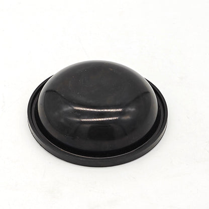 Black 550190 pump membrane shown from the side with its domed cup profile and outer sealing rim