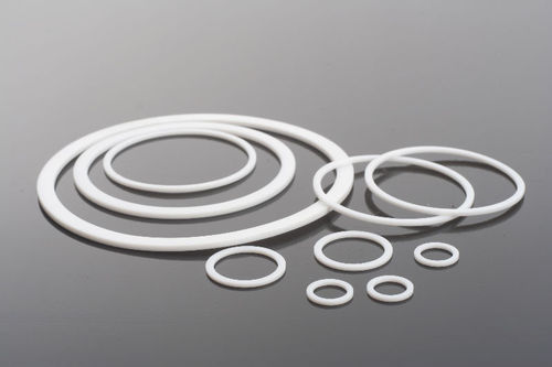 White uncut backup rings in assorted diameters