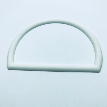 D-shaped closed-loop rubber gasket with a rounded perimeter and straight base
