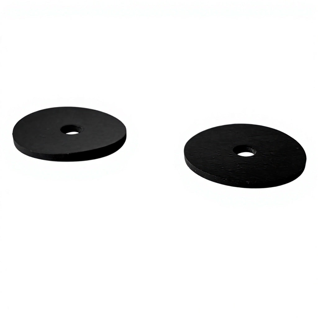 Custom flat rubber washers with center holes