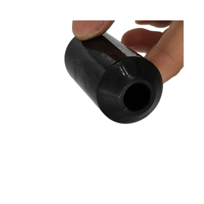 Molded rubber bushing with stepped profile and center bore