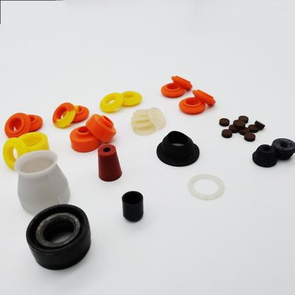 Custom rubber bumper, foot and end cap examples in varied profiles