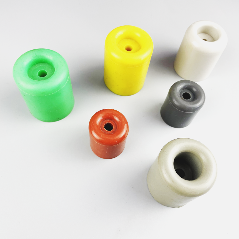 Colored custom molded rubber door stopper examples