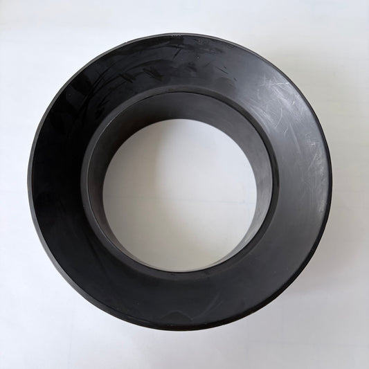 Molded rubber packer element profile