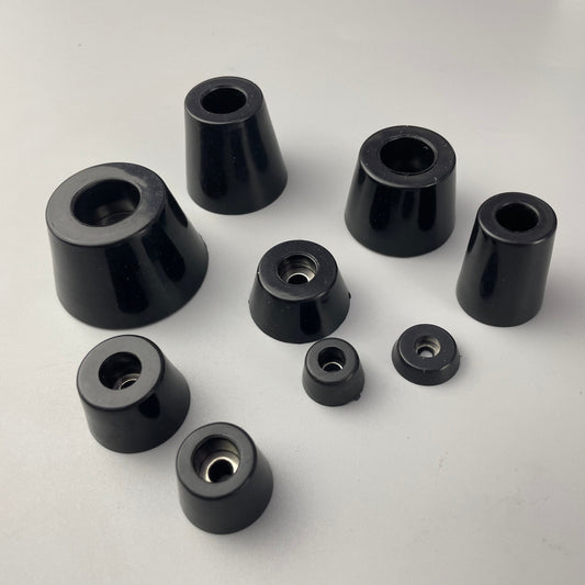 Custom molded rubber protective cap examples for equipment ends and ports