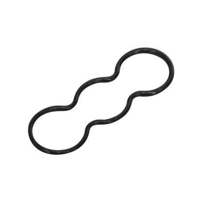 Black continuous three-lobed rubber gasket with a round section