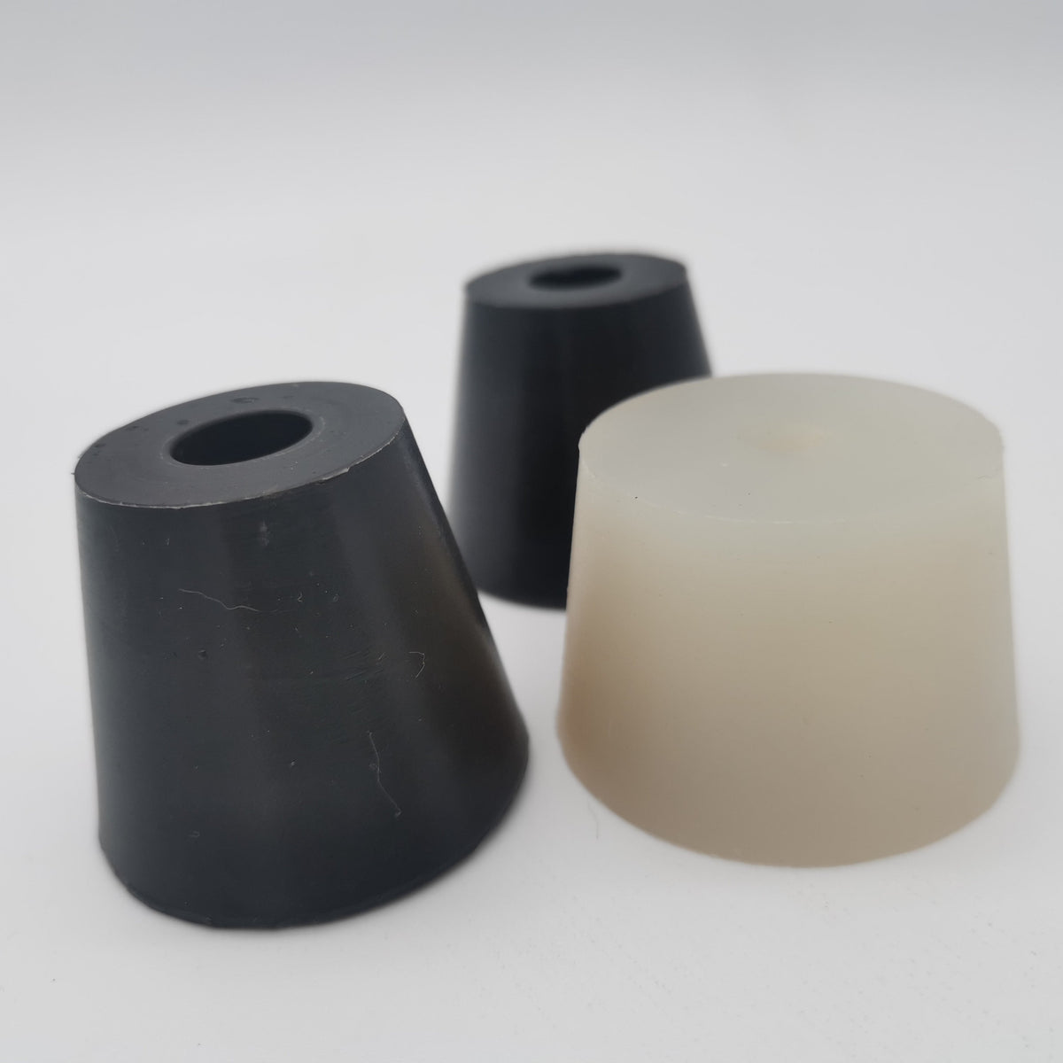 Molded rubber foot profiles