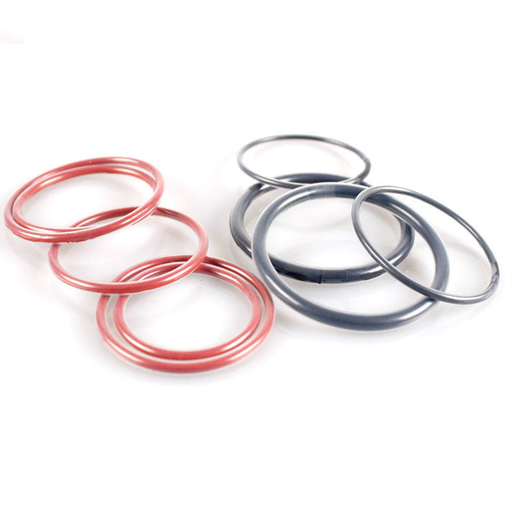 Red and black encapsulated O-rings with visible translucent outer jackets
