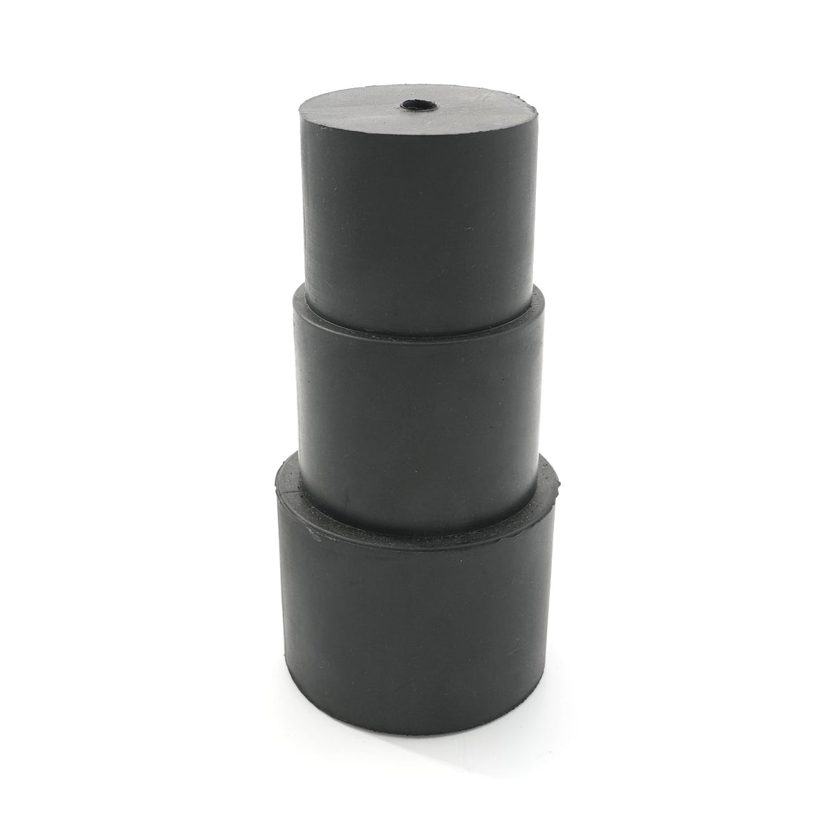 Black cylindrical oil saver rubber profiles with central line holes