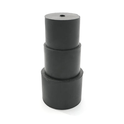 Black cylindrical oil saver rubber profiles with central line holes